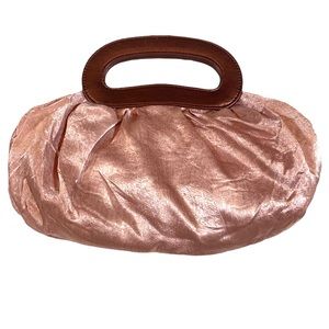 Pink Satin Evening Bag